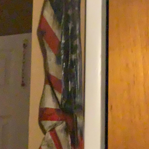 draped American flag