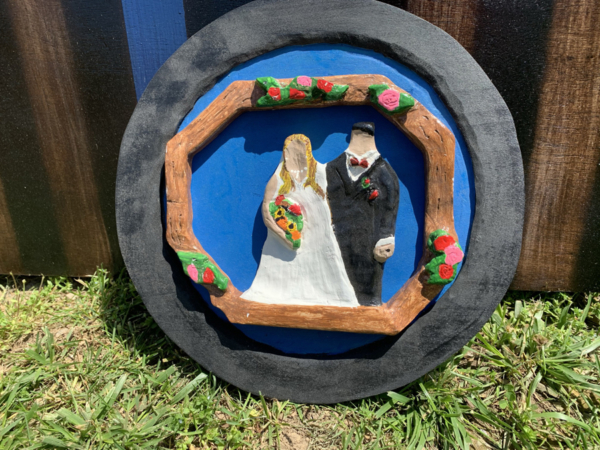 carved wedding picture