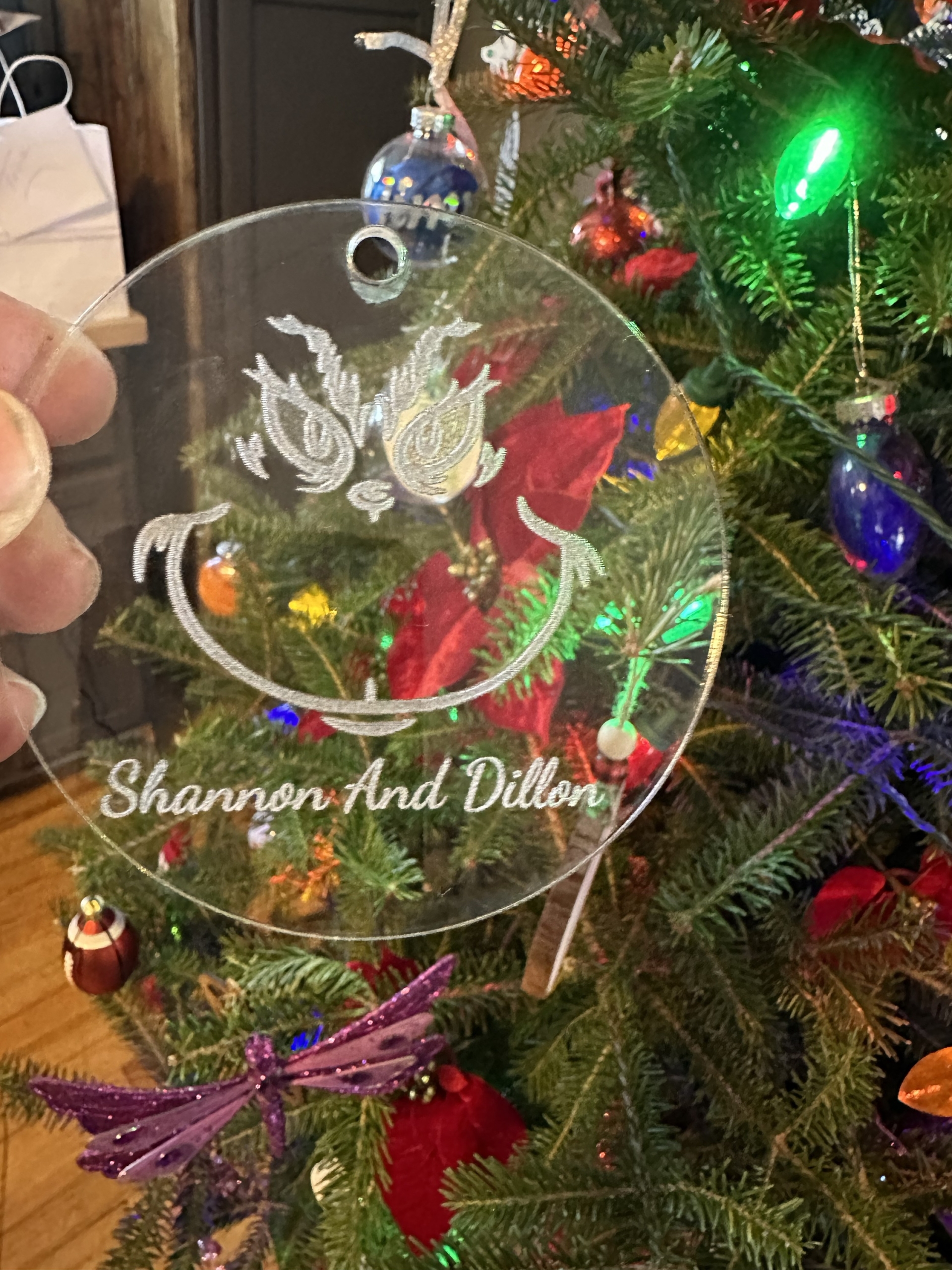 Engraved Acrylic Christmas Ornaments - Photo