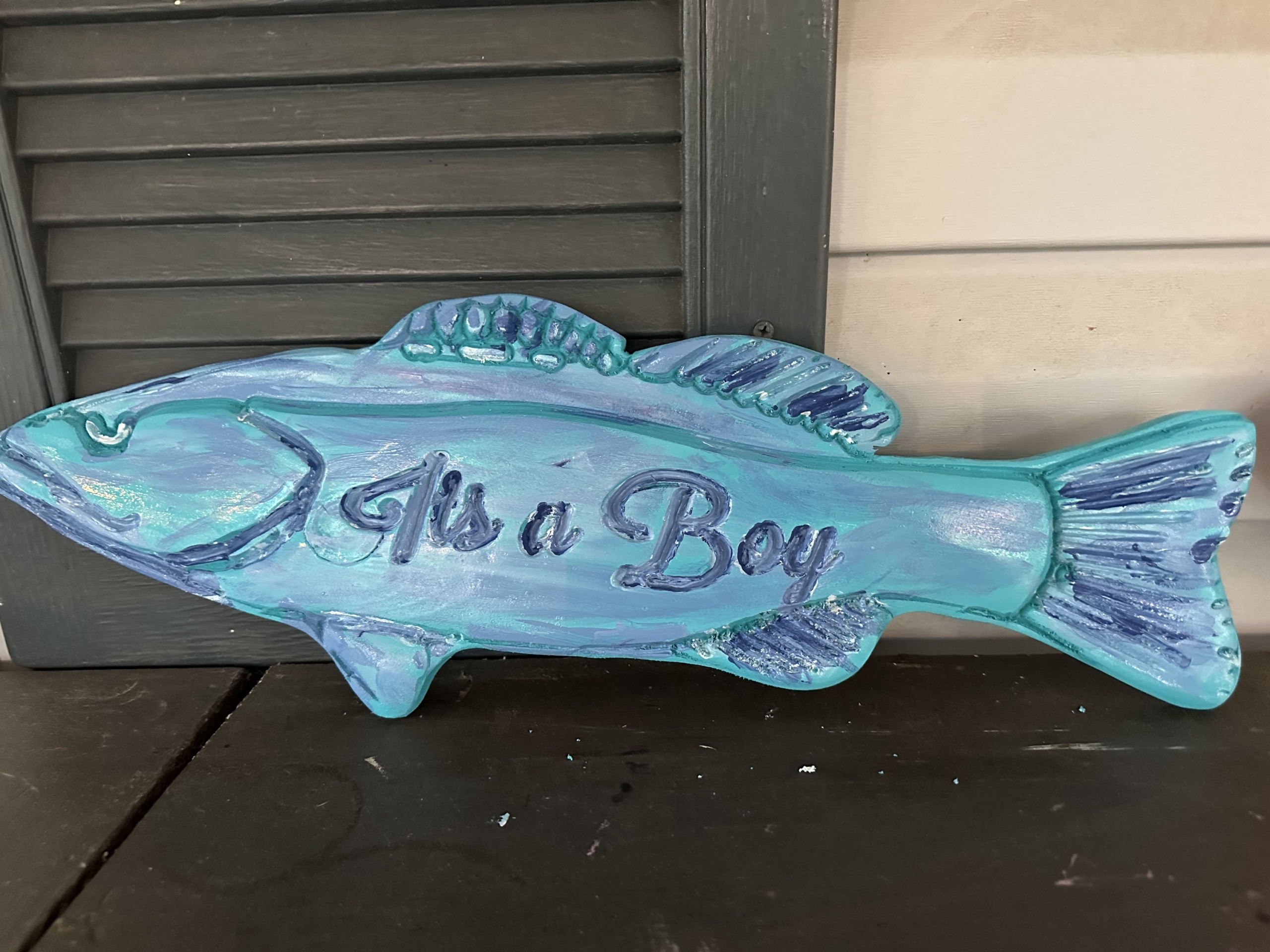 Gender Reveal Wooden Fish - Harpers Ferry Woodwork